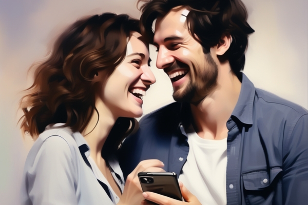 happy couple communication