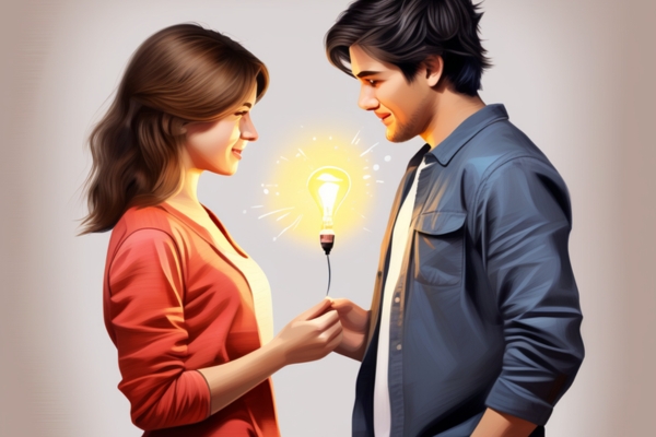 young couple happy communication and understanding 